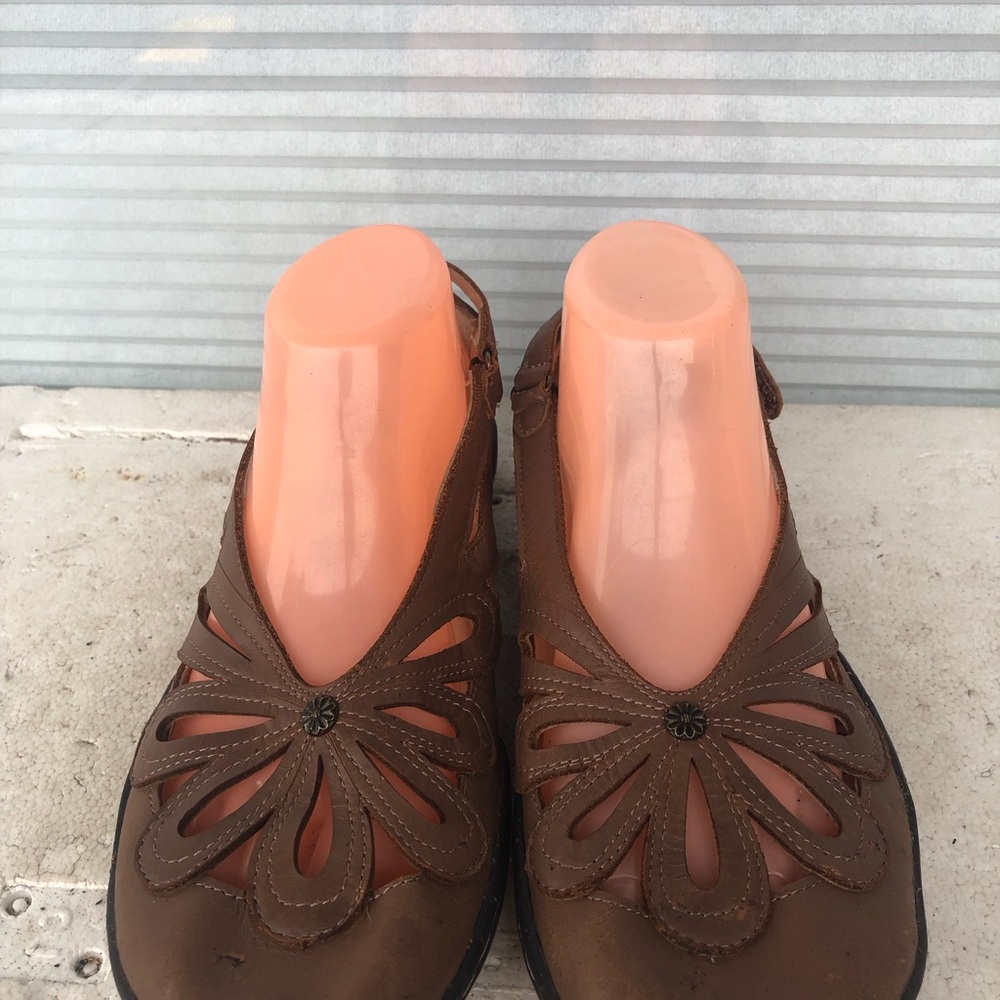 JBU By Jambu Women’s Brown Cutout Flower Agatha Mary Jane Shoes Flats Sz 9M - Picture 10 of 16